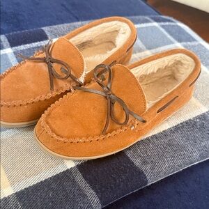 J. Crew Sherpa Lined Moccasin Slippers
